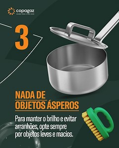 As panelas de aço inox são as queridinhas de muitas famílias na hora de equipar a sua cozinha. Isso porque, o material proporciona inúmeras vantagens como maior durabilidade e resistência. A leveza e a beleza das peças também são pontos favoráveis para a escolha. Assim como outros materiais, o inox requer alguns cuidados na hora da limpeza. Por isso, separamos alguns truques simples, com produtos que você tem aí na sua casa, para deixar a sua panela de inox sempre brilhando✨ Envie este post para
