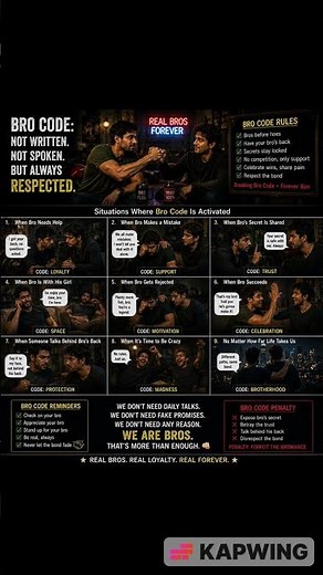 Bro Code: the only rulebook that was never written… but every real bro understands. 🤝🔥