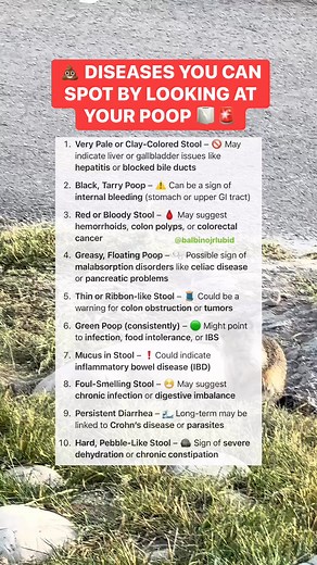 DISEASES YOU CAN SPOT BY LOOKING AT YOUR POOP 🧻🚨 #awareness #wellness #symptoms #health #foryouシ #viralreels #fb #fypシviralシ2025 #followersreels | Balbino Jr Lubid