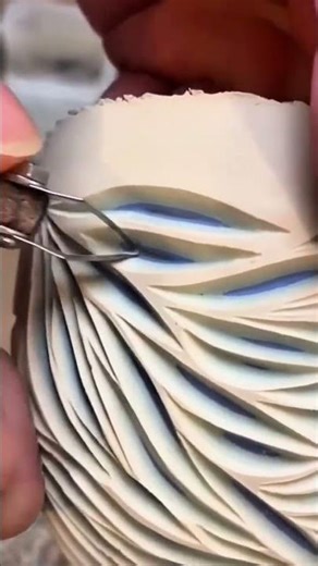 Carving Ceramic Surfaces Using Tools For Professional Detailed Creative Pottery Projects Job