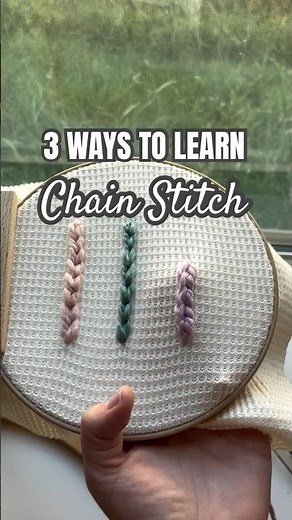 Chain Stitch Tutorial - Beginner Embroidery! #embroiderystitch #beginnerembroidery #chainstitch