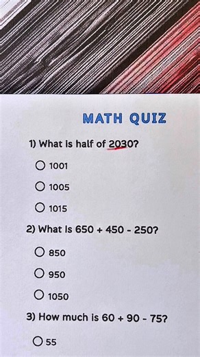 8.1K views · 46 reactions | Math quiz Can you get 7/7? #maths #quiz #QuizTime #trivia #question #learning #knowledgeispower #foryoupageシ | Zehn Bartar | Facebook