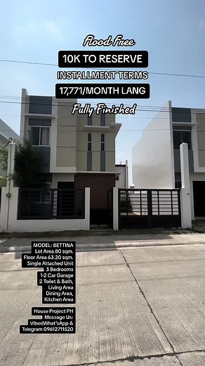 3-Bedroom Townhouse in Santa Maria, Bulacan - 17,308/Month