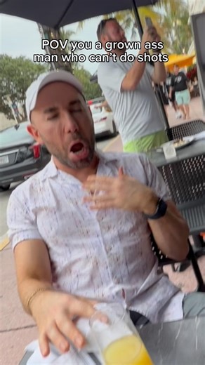 Grown ass man who can’t do a shot ￼