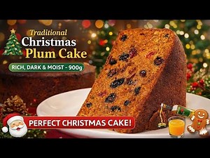 🎄Traditional Christmas Plum Cake | Rich & Moist Bakery Style | 900g Cake