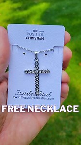 ✝ To be a blessing, get our stainless steel, Diamond Cross Necklace FREE! Simply click 'Get offer' for all the details. 👇 | The Positive Christian