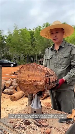 Cone Log Splitter: Turning Big Rounds Into Firewood Fast