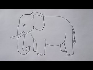 how to draw elephant drawing easy step by step for beginners‪@DrawingTalent‬