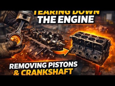 Complete Engine Teardown | Pistons, Crankshaft Removed