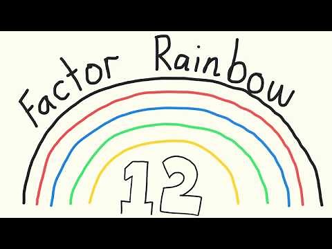 Factor rainbow for the number 12