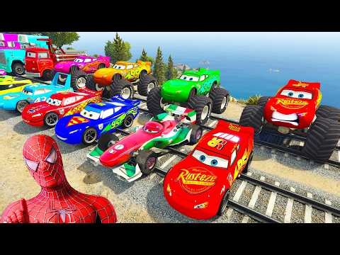 GTA 5 SPIDER-MAN On Motocycles Stunt Racing | GTA V Superheroes Crazy Race Challenge with Super Cars