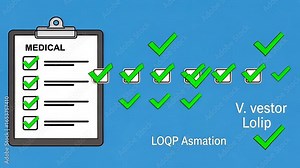 Medical checklist with green checks on a clipboard, featuring species names and research notes