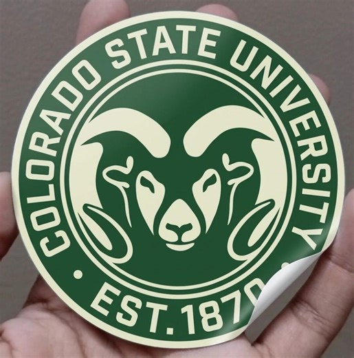 Colorado State University Logo Sticker Waterproof Vinyl CSU Rams Decal 3.9" - Etsy