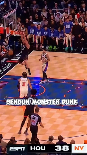 Sengun Said MOVE! 💪 Rim Rocker! #nba #nbahighlights #shorts