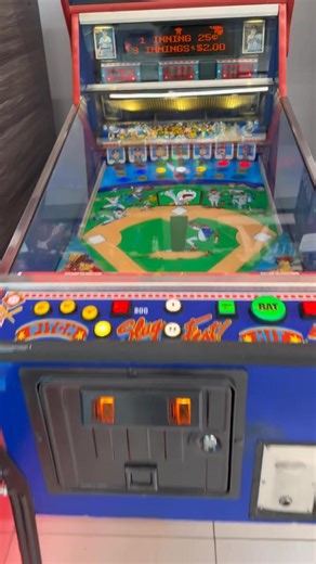 SlugFest is HERE! ⚾️ This vintage and highly-collectible SlugFest machine is in stock now and ready for a new home. Find it at our Tampa Premium Outlets showroom today! #Pinball #TampaPremiumOutlets #GameRoomGoals | Elite Home Gamerooms