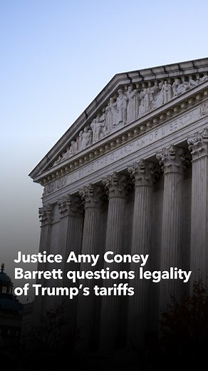 Justice Amy Coney Barrett questioned President Donald Trump’s global tariffs, as arguments began in a case that could undercut his signature economic policy. | Bloomberg Law