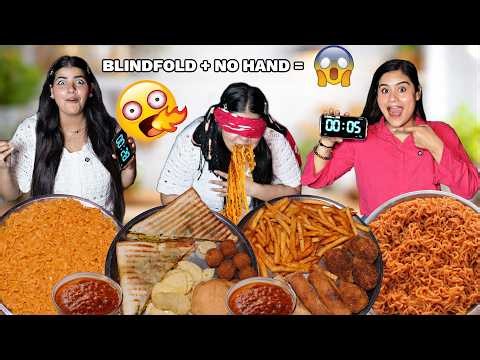 2x Super🌶️ Spicy🥵 Ramen Blindfold Eating Challenge😱 | Spicy kurkure momos, sandwich | Food challenge
