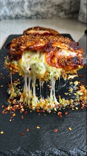Cheesy Stuffed Chicken Breast | Crispy Golden Chicken Dinner Recipe
