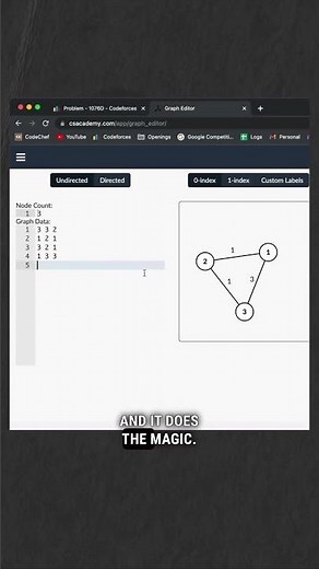 Visualise any graph or tree with this tool instantly | #competitiveprogramming | #shorts