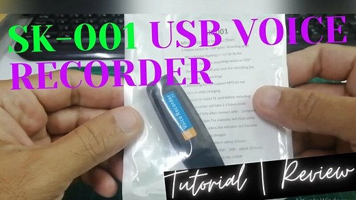 USB Voice Recorder SK - 001 TUTORIAL | REVIEW