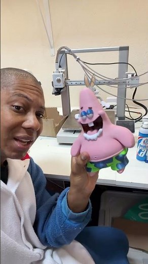 I made Patrick drool on the 3D printer! - Day 4 #viral