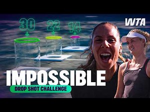 How Did They Do This?! 🤯 Professional Tennis Players Take on the Impossible Drop Shot Challenge