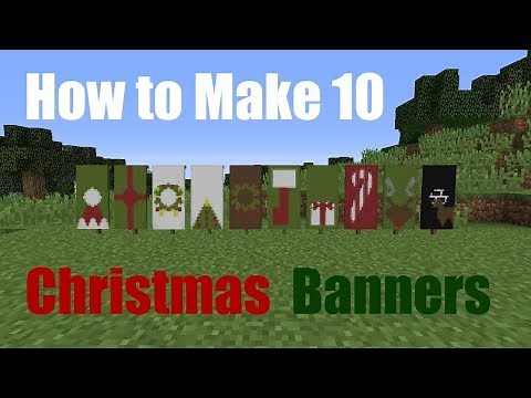 Minecraft How to Make 10 Christmas Banners!