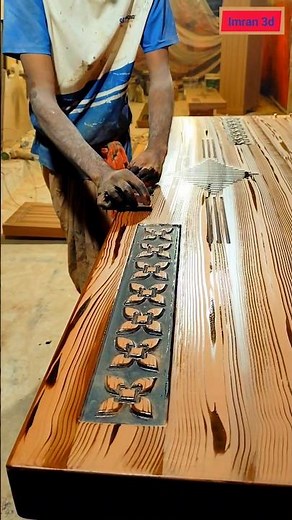 Hand Finishing Wood CNC Art #imran3d #shorts