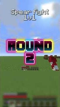 Spear Fight 1v1 #minecraft #minecraftmemes #minecraftpvp #minecraftshorts #pvp #shorts
