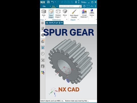 SPUR GEAR DESIGN | MT-II PRACTICAL 5 | NXCAD