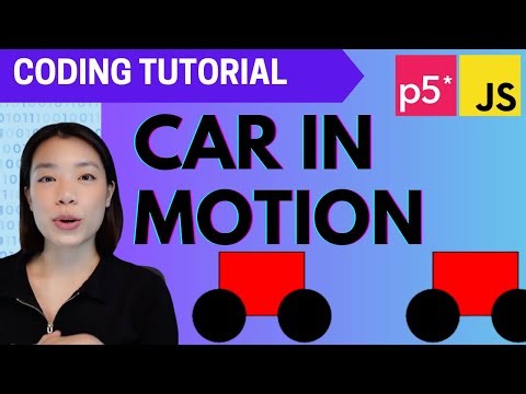 p5.js Coding Tutorial | Car in Motion (Variables)