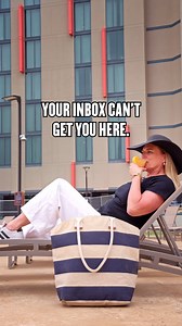 This is our entry for Action Movie of the Year! 💥🏃‍♀️‍➡️ Escaping your inbox is no joke, but the pool is worth it. Have you booked a stay recently? | Osage Casino & Hotel