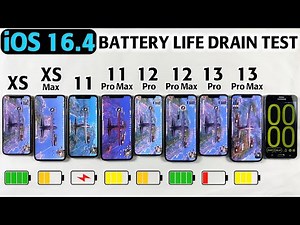 iOS 16.4 Battery DRAIN TEST - XS vs XS Max / 11 / 11 Pro Max / 12 Pro / 12 Pro Max,13 Pro,13 Pro Max