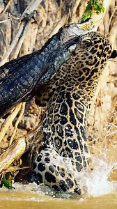 Follow👉IG @bigcatsnamibia Now! The jaguar’s powerful bite allows it to pierce the carapaces of turtles and tortoises, and to employ an unusual killing method: it bites directly through the skull of mammalian prey between the ears to deliver a fatal blow to the brain. Credits @nickkleer 📸 @christianbrunskill Jaguars are good swimmers and play and hunt in the water, possibly more than tigers. They have been recorded moving between islands and the shore. Jaguars are also good at climbing trees bu