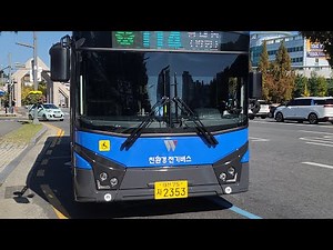 (대전광역시/간선) 우진산전 아폴로 1100 전기 초저상버스 PEV 표준형 2021년9월식 2353호 114번 경익운수 영상 2021년 10월 23일 1080P-4K-60FPS.