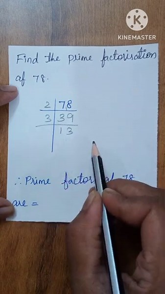 Find The Prime Factorization Of 78 - Maths / Division Method / Factors And Multiples / 🖋🖋🖋