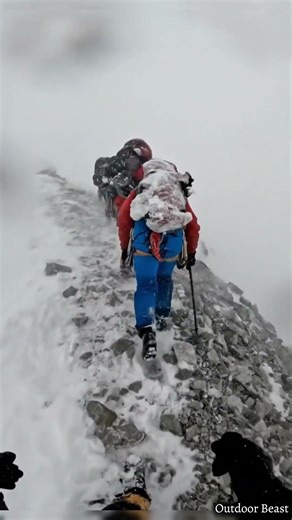 Chaos during a blizzard on the Everest climbing route #mountains #everest #himalayas #nepal #shorts