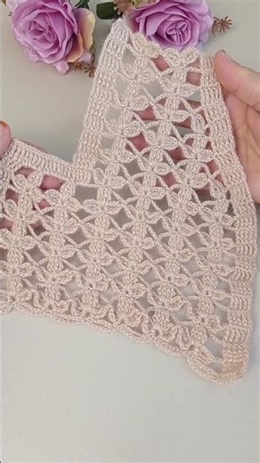 This winter's hit: Very Easy Crochet Vest with Spring Flower Design, Crochet Knitting, Easy Sleev...