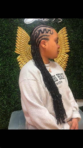 #braids by me, #curls on the ends by me, #bohohair added in to #create that beautiful soft effect! #booknow via: 262-883-5319 #facebookreelsviral #viralpost2025シ #braidstyles #mke #milwaukee #milwaukeebraider #braidsbraidsbraids #freestylebraids #bohofrenchbraids #feedinbraids | RiRi MaRi Johnson