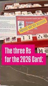 Reveal of the new 2026 Mah Jongg Card? We don't have it. Sharing the three Rs you need each year!