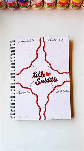 Creative Project File Cover Design 🎨 Easy Handmade Notebook Title Page ✨ #shorts #art #projectfile