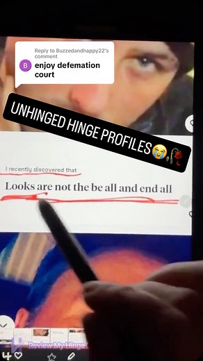 5.5K views · 79 reactions | Ready for your own roast?  Download the Review my Hinge app! Link in bio.  Video Credit: TikTok @ #hinge #dating #redflags #onlinedating #datingadvice | Review My Hinge | Facebook