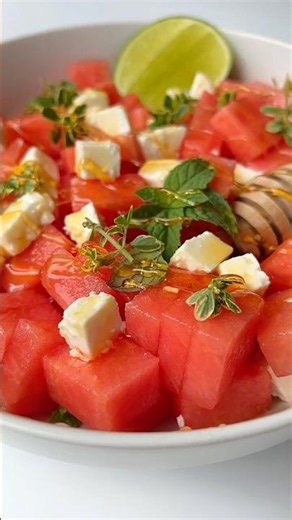 This 10-Minute #Watermelon #Salad Disappears EVERY TIME 🍉🤤 #shorts #shortsrecipe