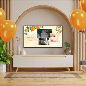 Two Little Cuties Baby Shower Slideshow TV Display | Welcome Slide   Baby Pics | Slideshow With Music | Twins Baby Shower Decor - Etsy