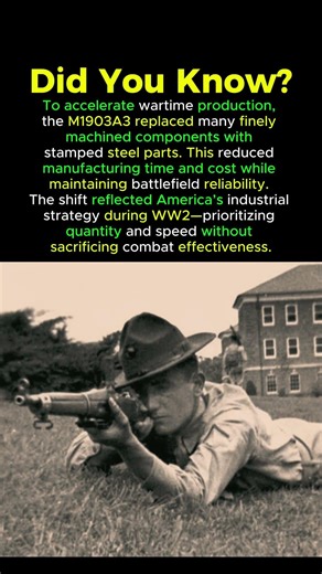 Why the M1903A3 Used Stamped Parts in World War II #ww2history #M1903A3 #usweapons #ww2facts
