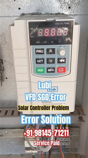 Lubi Solar Pump Controller Ravindra Solar SGD Error Solution Coding +91 98145-71211 #solarcontroller
