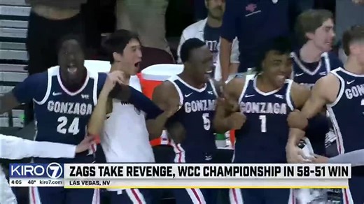 VIDEO: Zags Take Revenge, WCC Championship in 58-51 Win