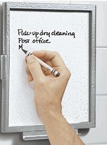 Shower-tablet for writing down good ideas