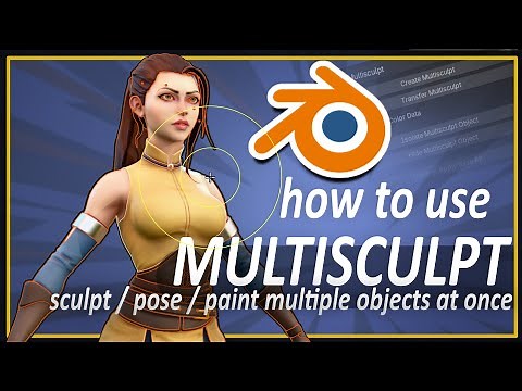 How to use Multisculpt to sculpt and paint multiple objects at once in Blender