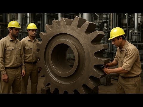 How industrial size gear pinnion are made - full manufacturing process revealed